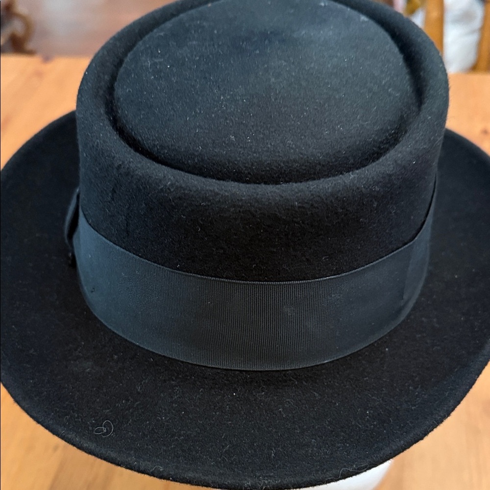 Bailey Of Hollywood Black Wool Jett Pork Pie Hat - Picture 7 of 7
